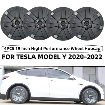4ШТ 19-Дюймовый Колпачок Ступицы Колеса Tesla Model Y Performance Replacement Полное Покрытие Защитная Крышка Колеса Аксессуары 2022