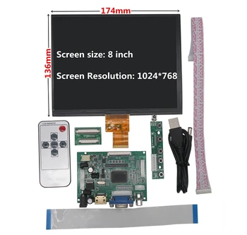 8-Дюймовый IPS ЖК-дисплей С Высоким Разрешением, Плата Управления Драйвером Монитора, 2AV HDMI-Совместимый VGA Для Raspberry Pi Orange Pi PC