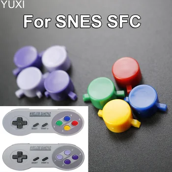 YUXI 1 Комплект пластиковых кнопок A, B, X, Y Для замены контроллера SFC SNES Super NES