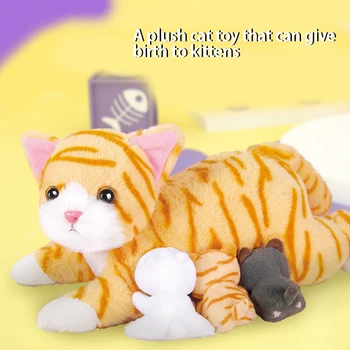 Имитация Кошки Электрическая Детская Плюшевая игрушка для домашних животных, может издавать звуки, имитирующие звонок, Интеллектуальная Кукла, игрушки для мальчиков и девочек, подарок на День рождения
